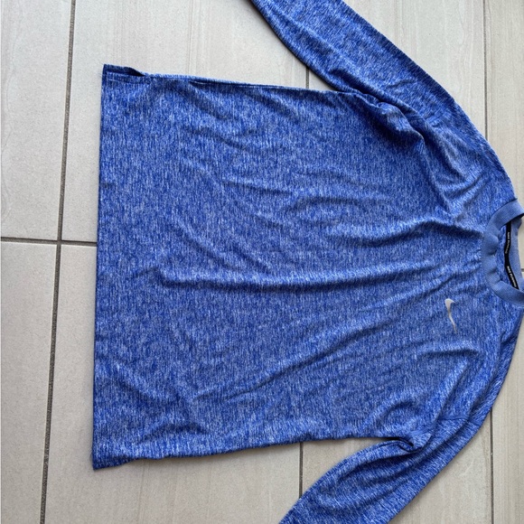 Nike Men's Heathered Blue Crewneck Sweater - Picture 1 of 2